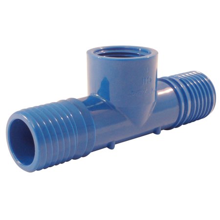 APOLLO BY TMG 1 in. x 3/4 in. Blue Twister Polypropylene Insert x FPT Tee ABTFT1134